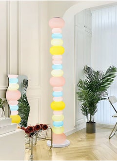 Rainbow Candy Floor Lamp Macaron Lamp Atmosphere Lamp Standing Lamp Decor Lighting for Home Hotel Office Living Room Bedroom Office Salon Retail LED 3 Colour Adjustable Marble Base H155xL30xW30 cm
