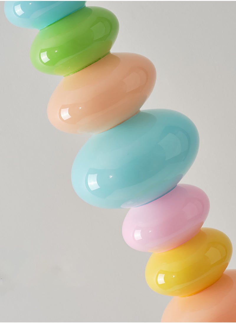 Merry Moments - Rainbow Candy Floor Lamp Macaron Lamp Atmosphere Lamp Standing Lamp Decor Lighting for Home Hotel Office Living Room Bedroom Office Salon Retail LED 3 Colour Adjustable Marble Base H155xL30xW30 cm - Image 1