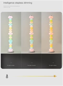 Merry Moments Rainbow Candy Floor Lamp Macaron Lamp Atmosphere Lamp Standing Lamp Decor Lighting for Home Hotel Office Living Room Bedroom Office Salon Retail LED 3 Colour Adjustable Marble Base H155xL30xW30 cm  - Image 5