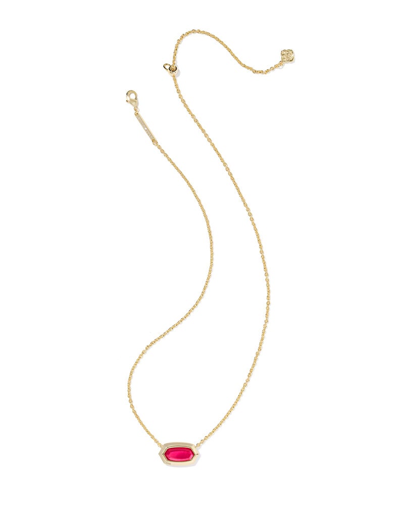 Kendra Scott Elisa Bezel Short Pendant Necklace in Carmine Red Illusion, 14k Gold-Plated Brass, Fashion Jewelry for Women - Image 2
