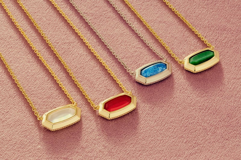 Kendra Scott Elisa Bezel Short Pendant Necklace in Carmine Red Illusion, 14k Gold-Plated Brass, Fashion Jewelry for Women - Image 5