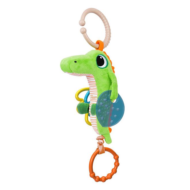 Chicco Crocodile Hanging Rattle Toy, Soft Plush Stuffed with Spin Mobile, Easy to Attach to Pram/Stroller/Car Seat for 3-24M+ - Image 2