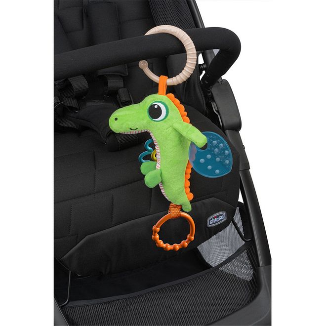 Chicco Crocodile Hanging Rattle Toy, Soft Plush Stuffed with Spin Mobile, Easy to Attach to Pram/Stroller/Car Seat for 3-24M+ - Image 4