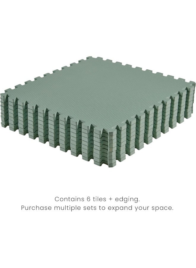 Toddlekind Baby Puzzle Mats, 9 Piece Set with Edges, Non-Toxic Foam Mats, for Tummy Time & Crawling, Neutral Colours - Image 3