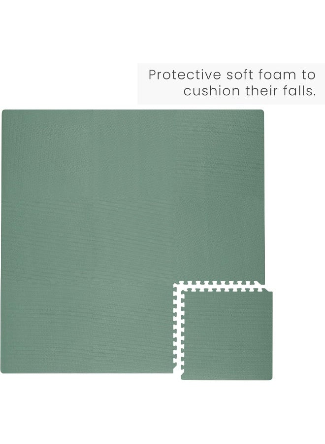 Toddlekind Baby Puzzle Mats, 9 Piece Set with Edges, Non-Toxic Foam Mats, for Tummy Time & Crawling, Neutral Colours - Image 4