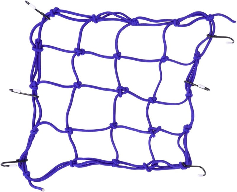 Blue Elastic Cargo Net for Bicycle Rear Frame Motorcycle Helmet Storage Luggage Cover - Image 1