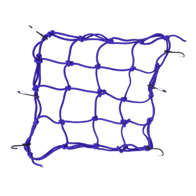 Blue Elastic Cargo Net for Bicycle Rear Frame Motorcycle Helmet Storage Luggage Cover - Image 2