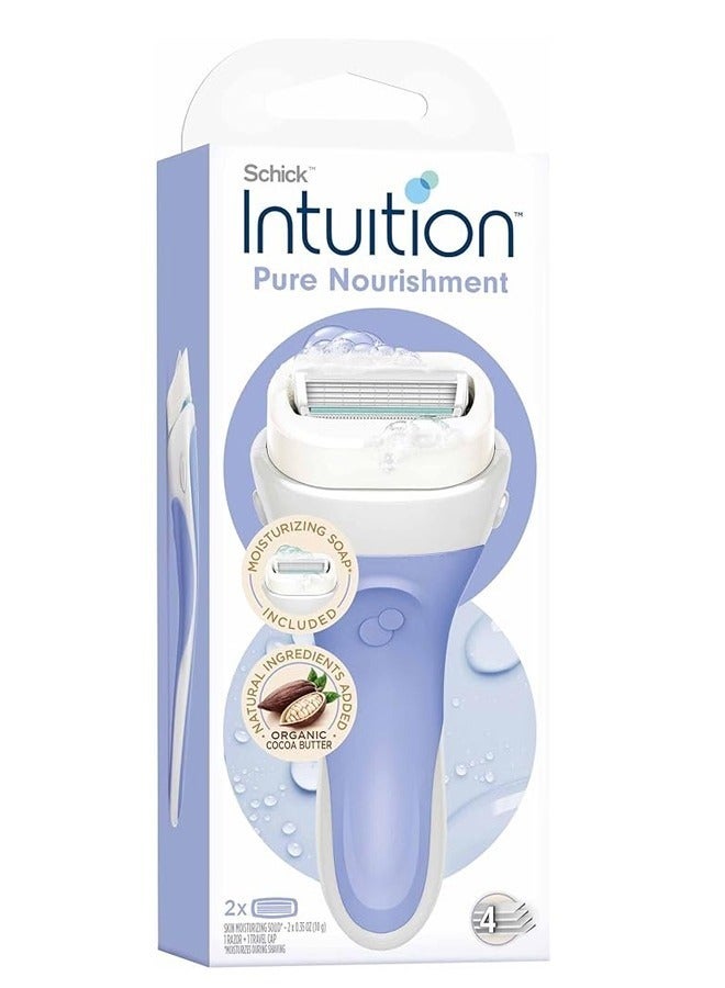 schick Intuition Pure Nourishment razor blades for women with original cocoa butter organil - Image 1