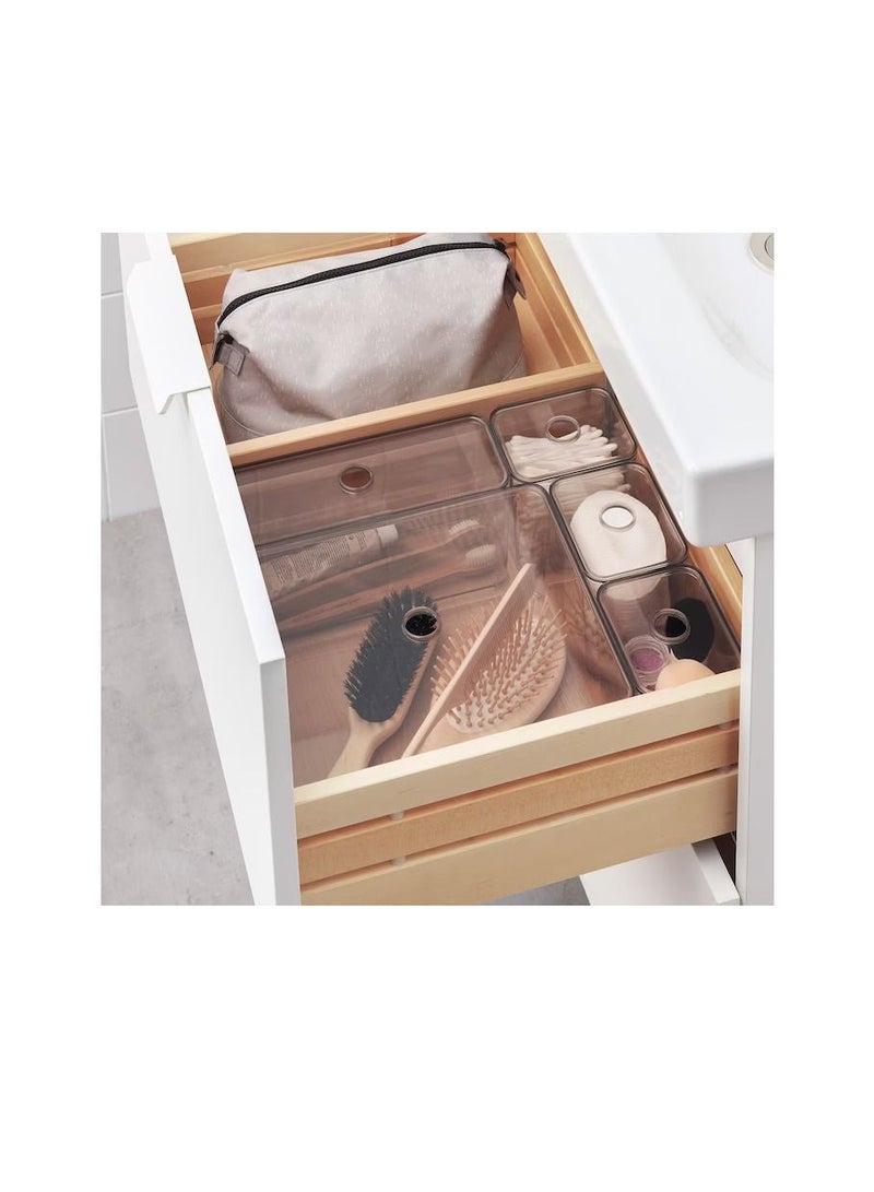 Box with lid, set of 5, smoked24x20x10 cm - Image 3