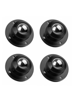 Gopinath Autolink Gopinath Autolink 4pcs Self Adhesive Wheel Caster Swivel 360 for Furniture Storage Box Mop Bucket Trash Can DIY Modification Moving Table Heavy Duty Caster Wheels Black  - Image 1