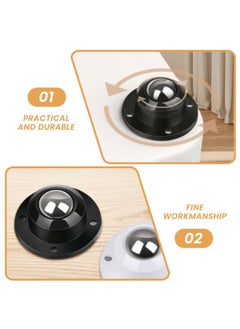 Gopinath Autolink Gopinath Autolink 4pcs Self Adhesive Wheel Caster Swivel 360 for Furniture Storage Box Mop Bucket Trash Can DIY Modification Moving Table Heavy Duty Caster Wheels Black  - Image 5