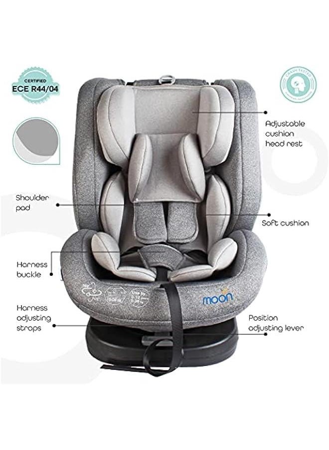 Rover Car Seat – Baby Travel Gear Group 0-1-2-3 – 360 Degree Baby Carrier Car Seat w/Isofix – 0-12yr Baby Safety Products – Rear & Forward Convertible Car Accessories - Grey - pzsku/Z73BC2C3BFB350F33FD68Z/45/_/1721727345/7f855ff1-302b-4fac-918e-f1fc7c6729b3