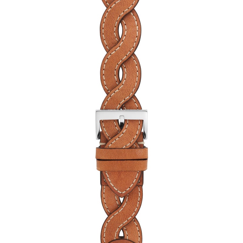 Tory Burch Women's Luggage Brown Braided-Leather Band For Apple WatchÂ®, 38mm/40mm/41mm (Model: TBS0046) - Image 2