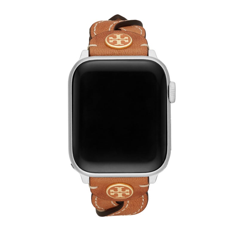 Tory Burch Women's Luggage Brown Braided-Leather Band For Apple WatchÂ®, 38mm/40mm/41mm (Model: TBS0046) - Image 3