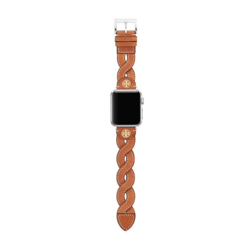 Tory Burch Women's Luggage Brown Braided-Leather Band For Apple WatchÂ®, 38mm/40mm/41mm (Model: TBS0046) - Image 5