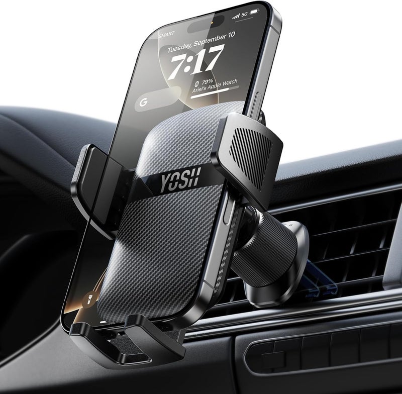 YOSH 2023 Upgrade 360° Rotation Car Phone Holder Air Vent Mount for iPhone and Samsung - Image 1
