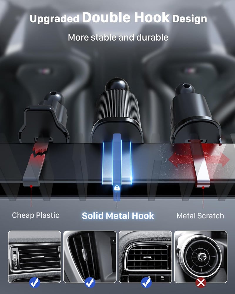 YOSH 2023 Upgrade 360° Rotation Car Phone Holder Air Vent Mount for iPhone and Samsung - Image 4