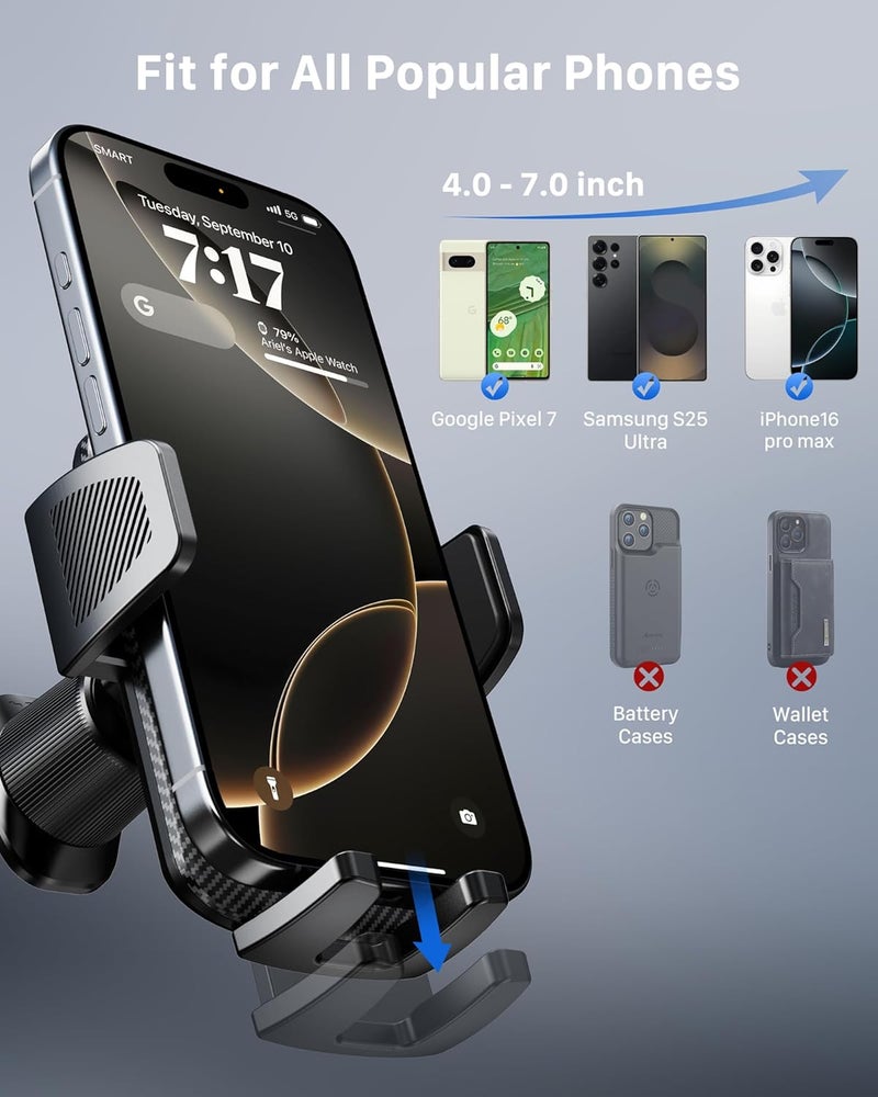 YOSH 2023 Upgrade 360° Rotation Car Phone Holder Air Vent Mount for iPhone and Samsung - Image 3