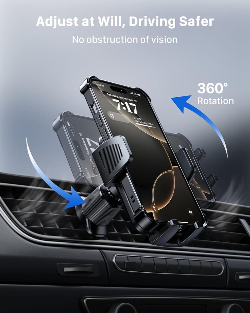 YOSH 2023 Upgrade 360° Rotation Car Phone Holder Air Vent Mount for iPhone and Samsung - Image 5