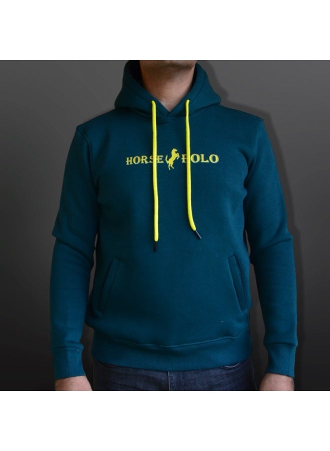 Horse Polo Hoodie Sweatshirt for men,Green - Image 2