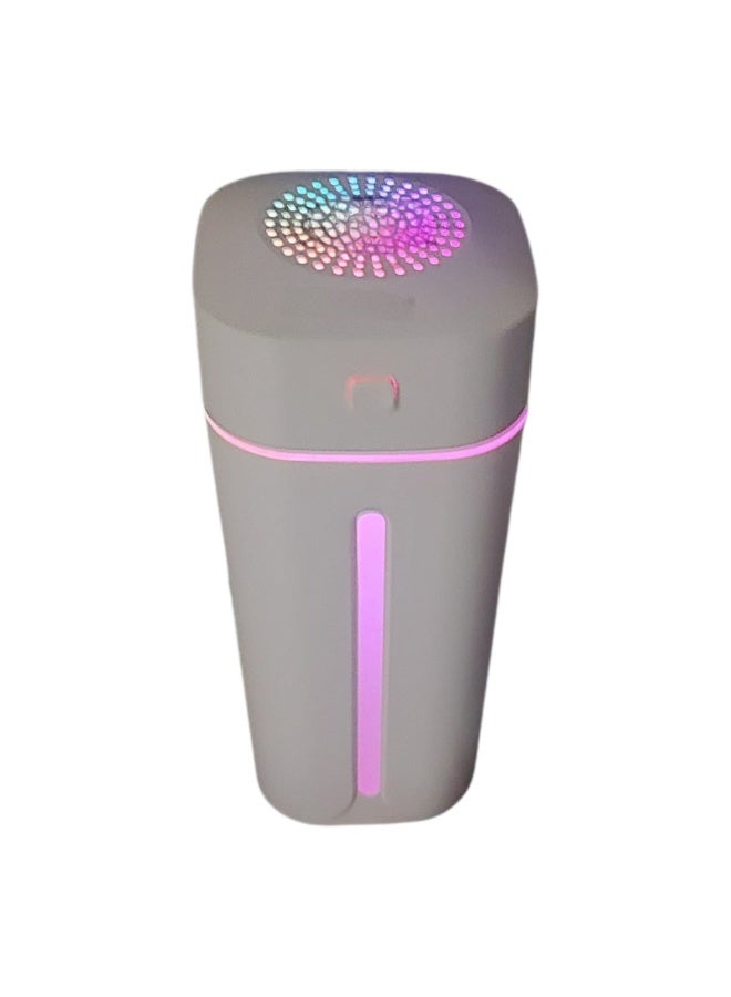 2-in-1 USB Car & Office Humidifier & Essential Oil Diffuser | Compact Cup Holder Design, Colorful LED Night Light, Ultra-Quiet Ultrasonic Cool Mist (Pink) - Image 5