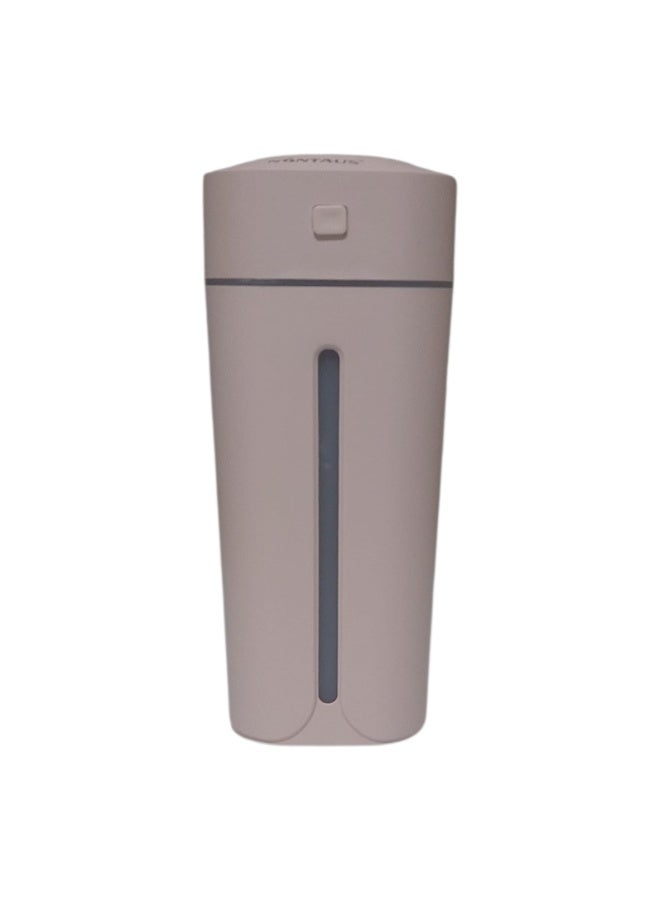 2-in-1 USB Car & Office Humidifier & Essential Oil Diffuser | Compact Cup Holder Design, Colorful LED Night Light, Ultra-Quiet Ultrasonic Cool Mist (Pink) - Image 2