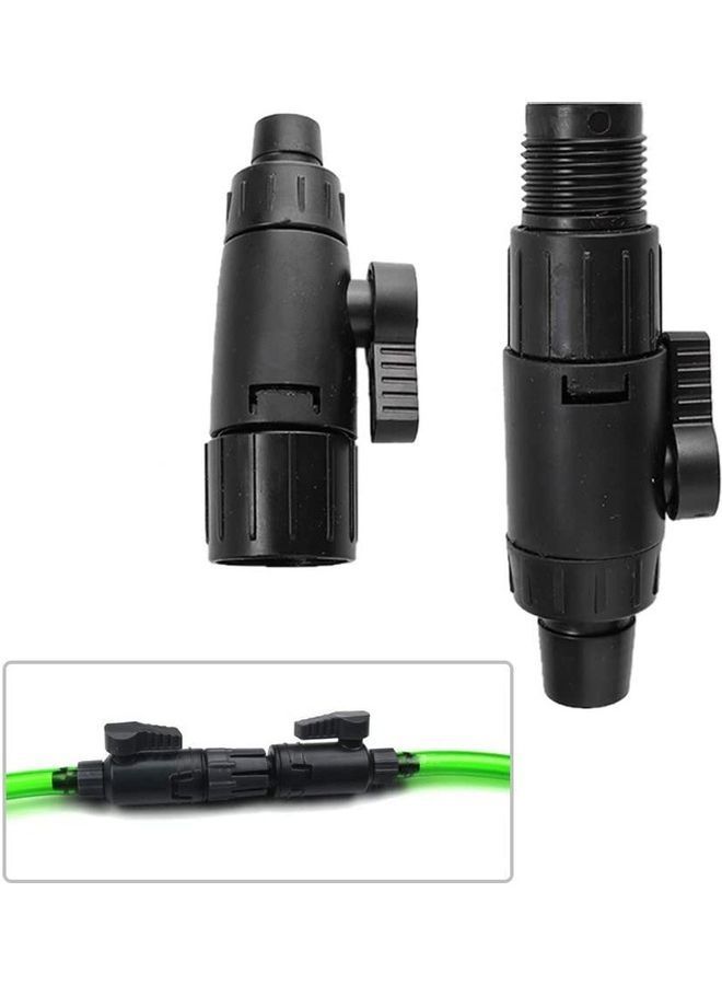 NIBEMINENT Aquarium Fish Tank Hose Pipe Quick Release Connector Control Valve Black 18cm - Image 5