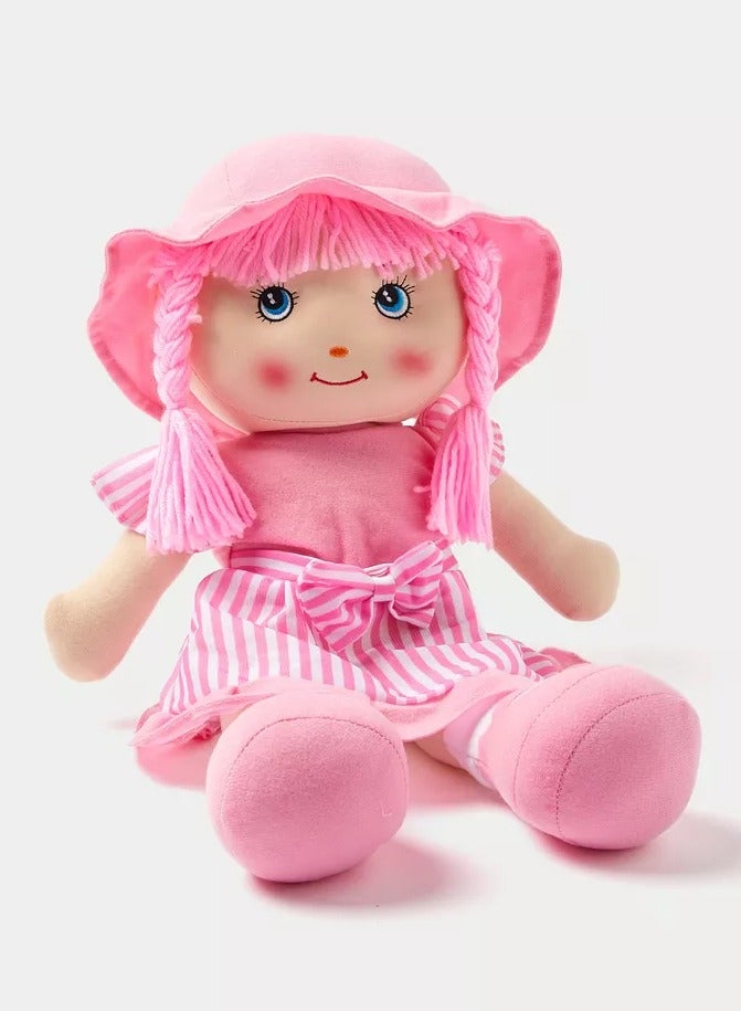 Soft Doll For Girls Made Of Premium Fiber Material: Length 40Cm / Width 20Cm (Pink) - Image 1