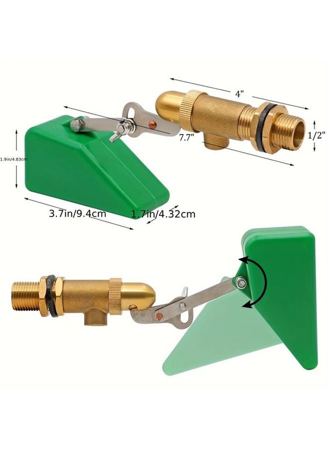 Green Brass Water Float Valve 1 2 Inch Adjustable Arm Automatic Water Level Control - Image 4