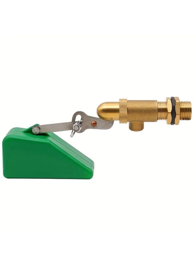 Green Brass Water Float Valve 1 2 Inch Adjustable Arm Automatic Water Level Control - Image 1