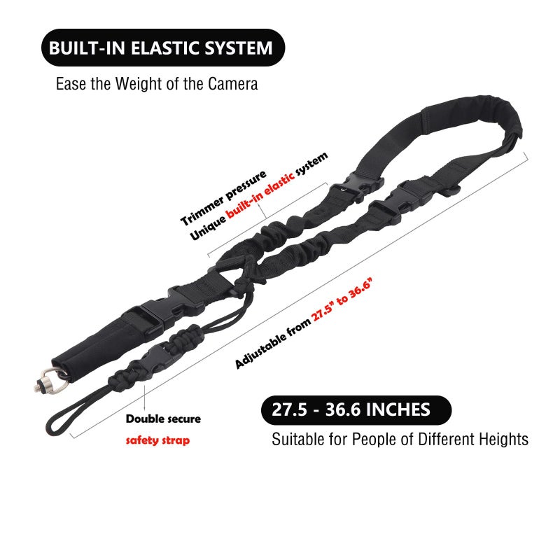 Rigdance حزام كتف كاميرا ريجدانس مع إطلاق سريع مع حبل أمان، حزام رقبة كاميرا قابل للتعديل فريد من نوعه لنيكون وسوني وكانون وأوليمبوس كاميرا DSLR - أخضر عسكري - Image 5