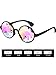 Yaomiao 3 Pieces Kaleidoscope Rave Glasses Goggles Kaleidoscope Sunglasses Diffraction Glasses Prism Rainbow SunglassesStyle A - Image 3