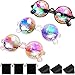 Yaomiao 3 Pieces Kaleidoscope Rave Glasses Goggles Kaleidoscope Sunglasses Diffraction Glasses Prism Rainbow SunglassesStyle A - Image 2