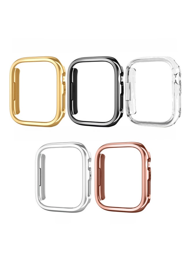 Generic - Suitable For Apple Watch Case Applewatch7 Generation Oil Injection PC Electroplating Hollow Watch Case Iwatch8 Protective Shell-Color:White-Ultra-Appearance Size:40MM (4/5/6/SE Universal) - Image 1