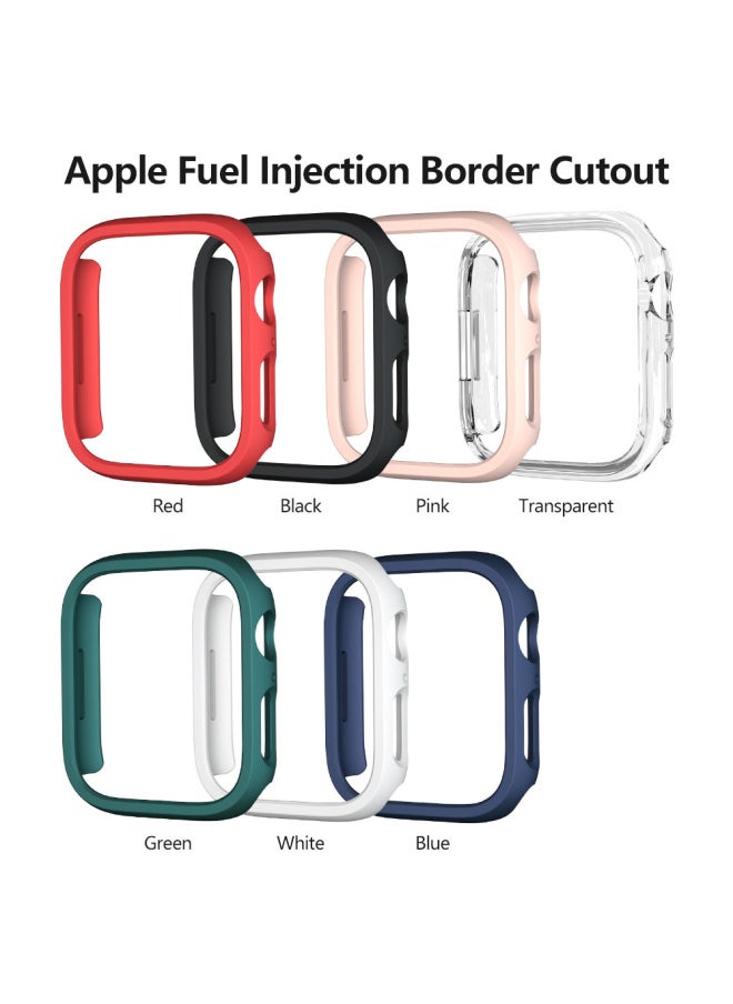 Generic - Suitable For Apple Watch Case Applewatch7 Generation Oil Injection PC Electroplating Hollow Watch Case Iwatch8 Protective Shell-Color:White-Ultra-Appearance Size:40MM (4/5/6/SE Universal) - Image 1