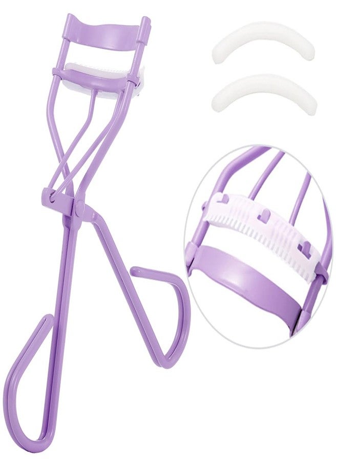Uranian Eyelash Curlers with Built-in Comb Lash Curler with Comb Eyelash Curler with 2 Silicone Refill Pads Beauty Lash Curler Makeup Tool for Women and Girls - Image 1