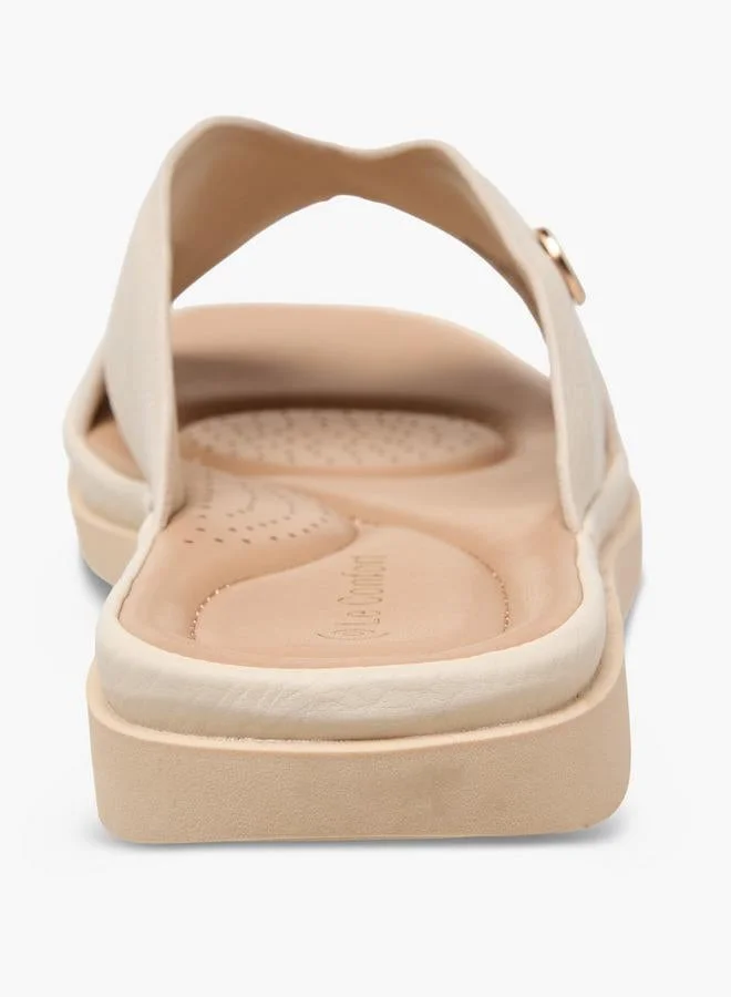 Le Confort BEIGE Women Slip-On Comfort Sandals for Women | Best Price UAE