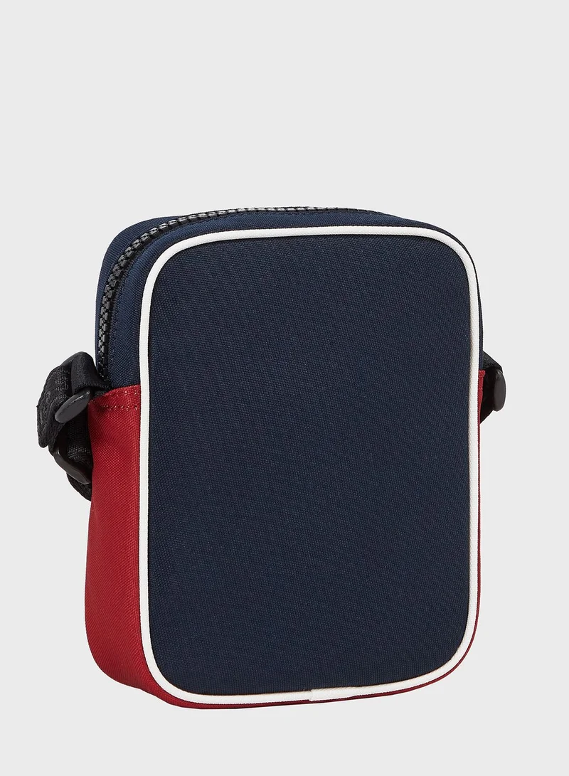 TOMMY HILFIGER Logo Mesh Detail Crossbody Bag