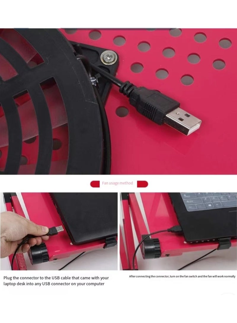 إسكدنيا رواية قابلة للطي طاولة الكمبيوتر مع مروحة لوحة الماوس - Image 4