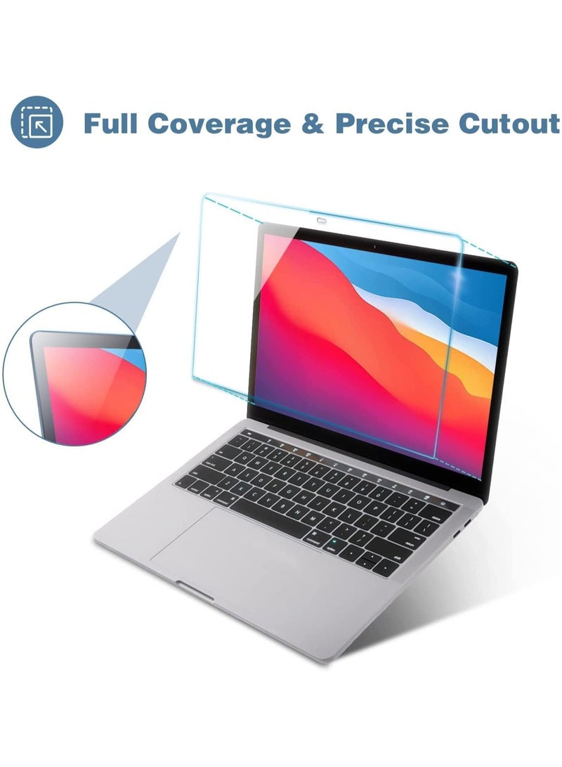 2 Pack Tempered Glass Screen Protector Compatible with MacBook Pro 13 Inch (2016-2022 / M1 M2) MacBook Air 13 Inch (2021-2018 / M1) Bubble Free & Ultra Clear - Image 3