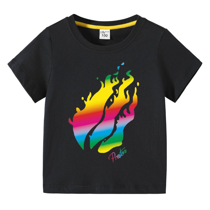 2023 Children'S Wear Children'S Summer Short-Sleeved T-Shirt Boys Cartoon Base Shirt Baby Half-Sleeved T-Shirt Top - Image 3