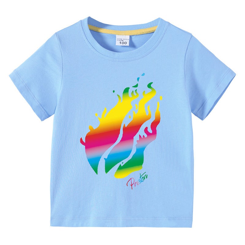 2023 Children'S Wear Children'S Summer Short-Sleeved T-Shirt Boys Cartoon Base Shirt Baby Half-Sleeved T-Shirt Top - Image 2