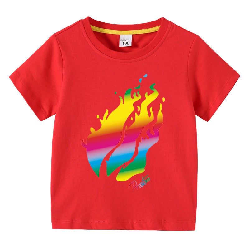 2023 Children'S Wear Children'S Summer Short-Sleeved T-Shirt Boys Cartoon Base Shirt Baby Half-Sleeved T-Shirt Top - Image 1