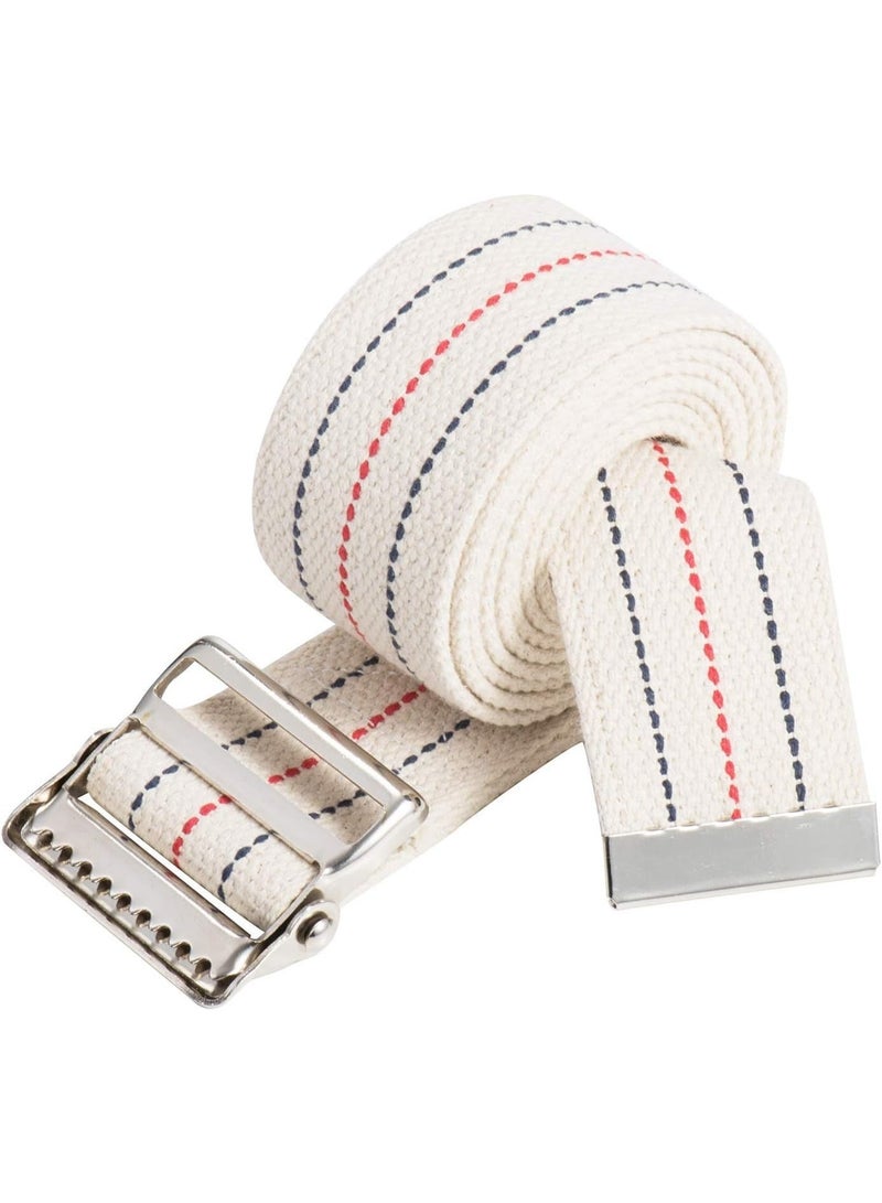 CLENEA حزام نقل المشي مقاس 60 بوصة، مشاية، حزام نقل المشي للمعاقين، حزام نقل المشي، مساعد نقل المشي والوقوف، مناسب للممرضات والممرضات، مشبك معدني مقاس 2 بوصة، بيج - Image 1