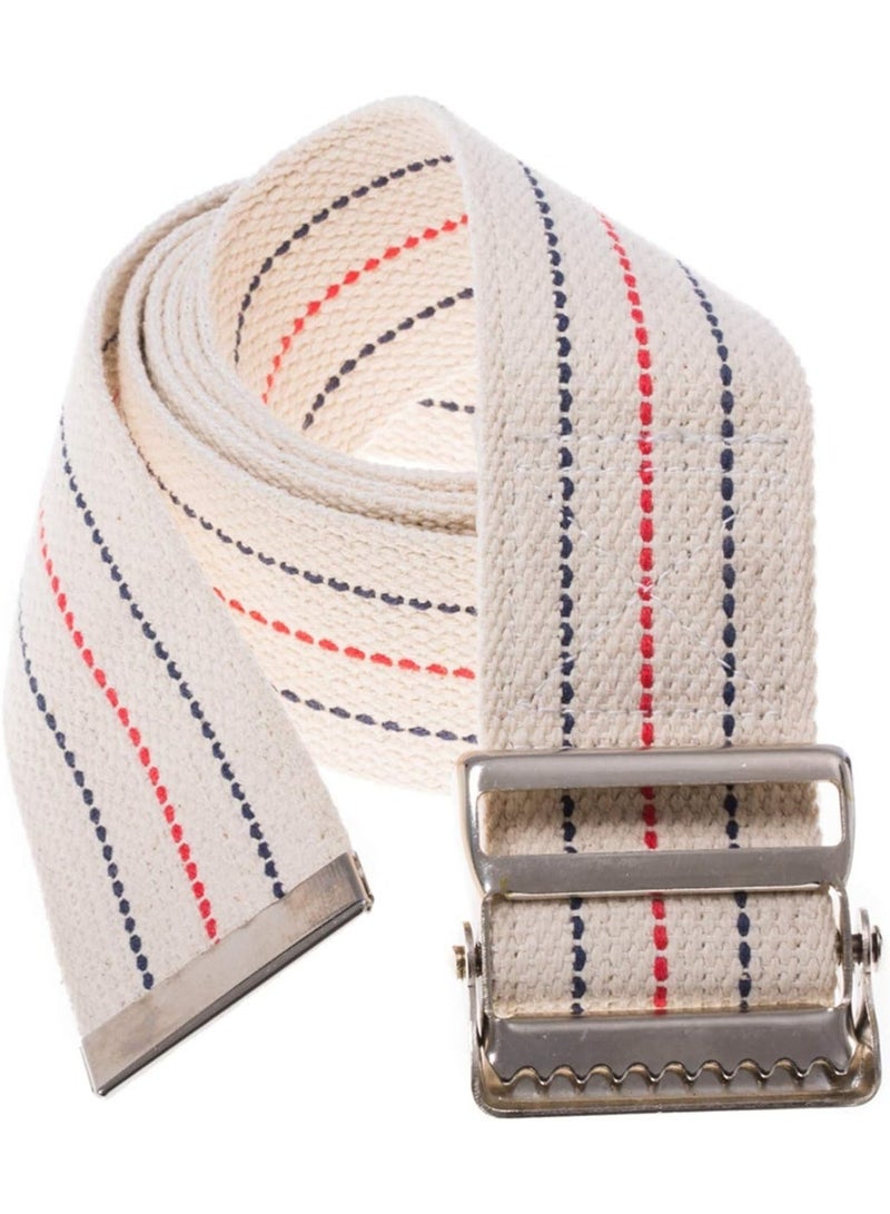 CLENEA حزام نقل المشي مقاس 60 بوصة، مشاية، حزام نقل المشي للمعاقين، حزام نقل المشي، مساعد نقل المشي والوقوف، مناسب للممرضات والممرضات، مشبك معدني مقاس 2 بوصة، بيج - Image 4