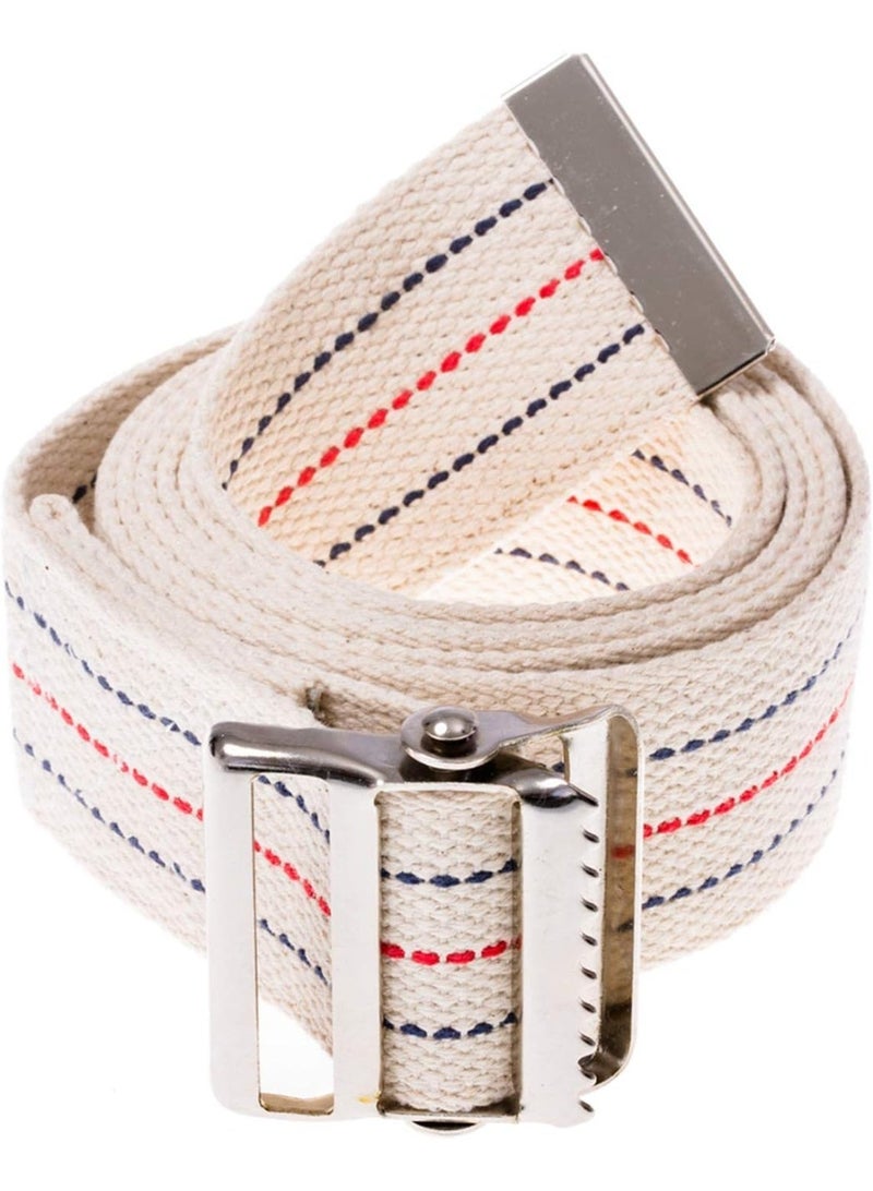 CLENEA حزام نقل المشي مقاس 60 بوصة، مشاية، حزام نقل المشي للمعاقين، حزام نقل المشي، مساعد نقل المشي والوقوف، مناسب للممرضات والممرضات، مشبك معدني مقاس 2 بوصة، بيج - Image 2