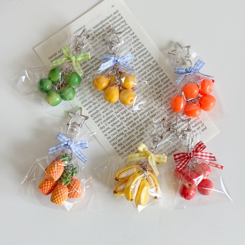 Simulation Fruit Keychain, Cute Mini Fruit Key Ring - Image 4
