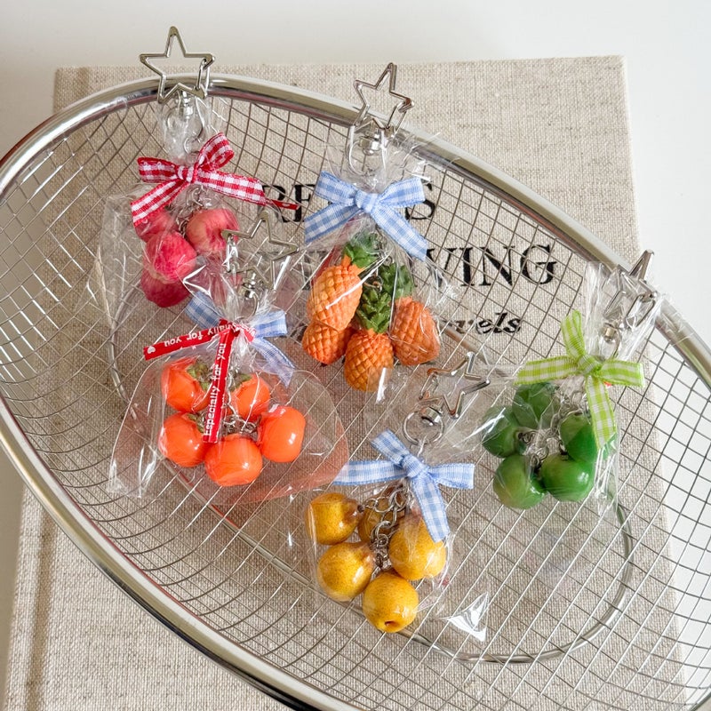 Simulation Fruit Keychain, Cute Mini Fruit Key Ring - Image 2