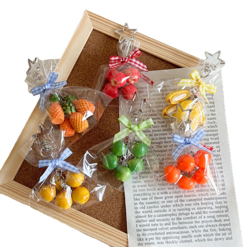 Simulation Fruit Keychain, Cute Mini Fruit Key Ring - Image 5