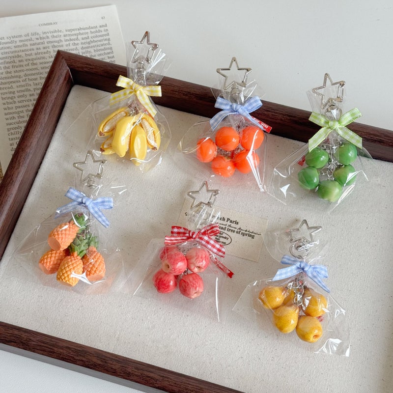 Simulation Fruit Keychain, Cute Mini Fruit Key Ring - Image 3